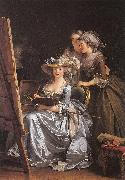 Labille-Guiard, Adelaide Self-Portrait with Two Pupils oil on canvas